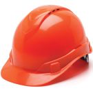 Pyramex Ridgeline Vented Orange Hard Hat 4 Point Ratchet Suspension