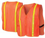 Pyramex Safety Vest Lightweight Polyester Mesh Hi-Vis Orange
