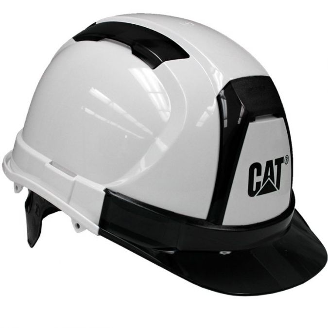 Caterpillar Cat Hard Hat White Ratchet Suspension 23407 eBay