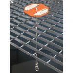 Hi-Vis Load-Bearing Plate FallTech 74942 Suspended Cable Anchor 1 Swivel Anchor Eye ONe Attachment End 2 High Strength 1//4 Galvanized Cable