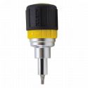 Klein Tool 6-in-1 Ratcheting Stubby Square Recess Screwdriver