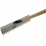 Kraft Tool Mega Mover Concrete Placer w/Teeth & Heavy Duty Wood Handle