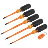 Klein Tool Klein Tool 6-Piece Slim-Tip Insulated Screwdriver Set with Magnetizer