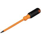 Klein Tool 1000V Insulated Screwdriver #1 Square Tip 6-Inch Shank w/ Tether Hole