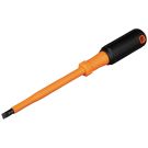 Klein Tool 1000V Insulated Screwdriver 5/16-Inch Cabinet Tip 6-Inch Shank w/ Tether Hole