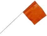 Keson Orange Marking Flags Phone Lines (100 per Bundle) 21" Stake 2.5" x 3.5" Flag