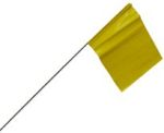 Keson Yellow Marking Flags Gas Lines (100 per Bundle) 21" Stake 2.5" x 3.5" Flag