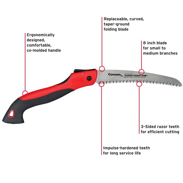 Corona Clipper Razor Tooth Folding 8Inch Pruning Saw