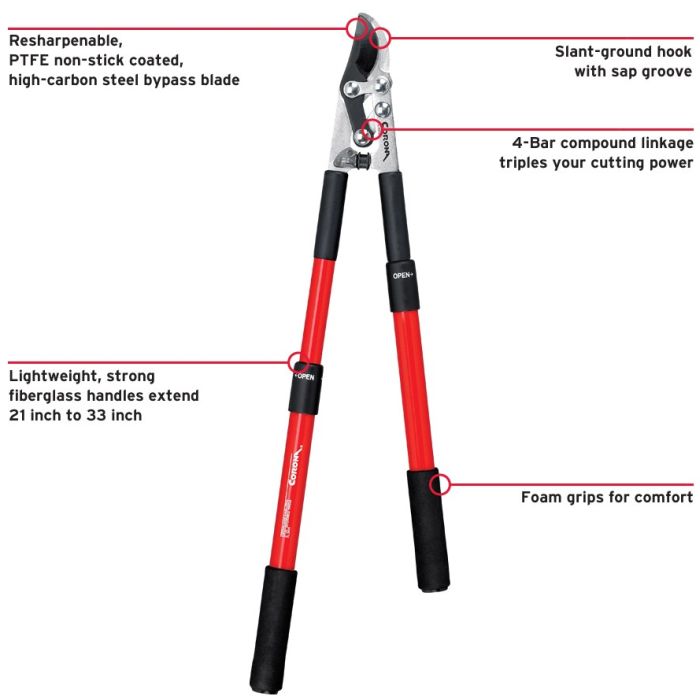 Corona Clipper Extendable Compound Action Bypass Lopper