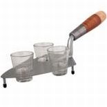 W Rose Shot Glass Holder w/Shot Glasses