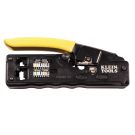 Klein Tool Compact Ratcheting Modular Crimper and Stripper RJ11, RJ12, RJ45 CAT6, CAT5e, CAT3 Con.
