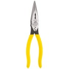 Klein Tool 8'' Heavy Duty Long Nose Pliers w/ 12 AWG Wire Stripping & Crimping