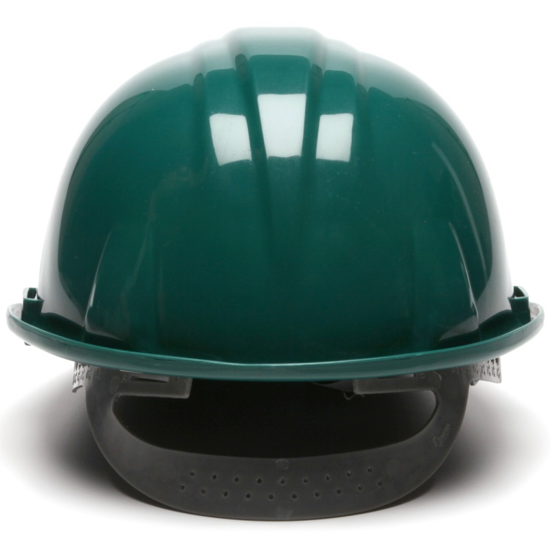 Pyramex Green Hard Hat 6 Point Ratchet Suspension