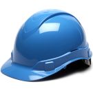 Pyramex Ridgeline Light Blue Hard Hat 4 Point Ratchet Suspension