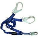 Falltech Y-Leg 4' to 6' ElasTech Shock Absorbing Lanyard Aluminum Rebar Hooks
