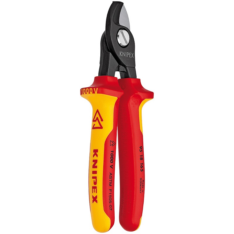 KNIPEX - Coupe-câbles cuivre-alu 70mm² à double tranchants isolé 1000V VDE  longueur 200 mm