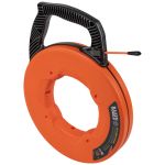 Klein Tool 100' Multi-Groove Fiberglass Fish Tape with Nylon Tip
