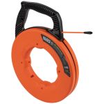 Klein Tool 50' Multi-Groove Fiberglass Fish Tape with Nylon Tip