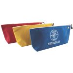 Klein Tool Large Canvas Parts Bags with Zipper 3 Pack 18