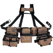 Bucket Boss Tan Tool Belt Rig with Suspenders