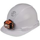 Klein Tool Class E Hard Hat White with Magnetic Headlamp
