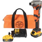 Klein Tool 90-Degree Right Angle Lineman Cordless Impact Wrench Kit