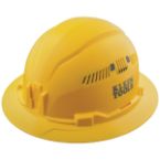 Klein Tool Class C Yellow Full Brim Hard Hat Vented