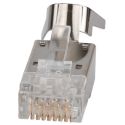 Klein Tool Pass-Thru Modular Data Plug RJ45-CAT6A 50-Pack Shielded (STP)