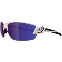 Edge Khor G2 Polarized Safety Glasses   White Frame Aqua Blue Mirror Lenses