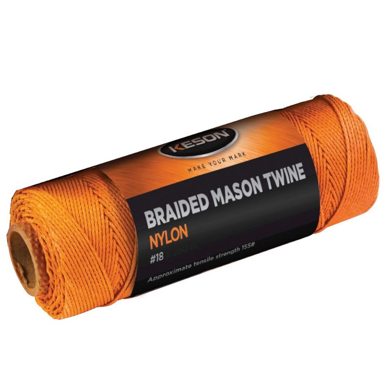 Keson OB500 Orange Braided Nylon #18 x 500 ft. Twine