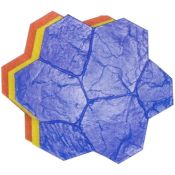 Brickform Concrete Texture Mat Random Stone Hard Mat with Molded Handles